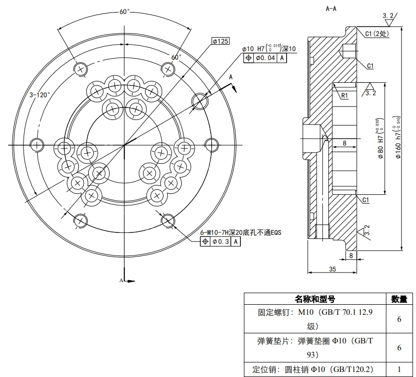 Mặt bích ESTUN ER180-3100-PL